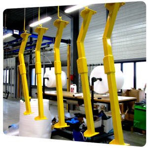 peinture industrielle poteaux aunes