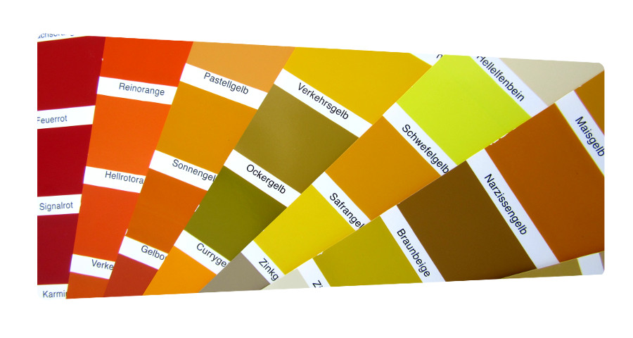 nuancier ral rouge orange