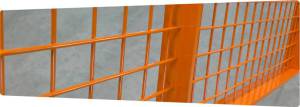 mise en peinture sur garde corps grillagé