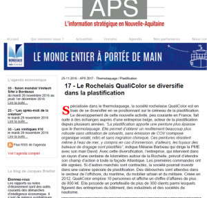 2016 novembre article aps nouvelle aquitaine plastification qualicolor