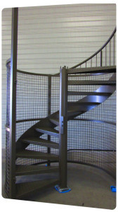 peinture assemblage metallique escalier ral7003