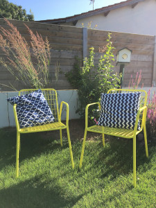 renovation laquage peinture chaise fauteuil metallique fer metal la rochelle ile de ré oléron rochefort
