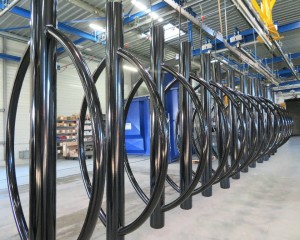 laquage thermolaquage peinture resistante durable mobilier urbain metal parking support velos potelets poteaux acier galvanise nouvelle aquitaine atelier la rochelle