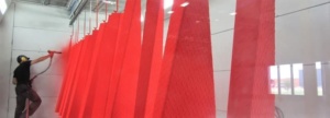 thermolaquage peinture escalier rouge metal acier galvanise la rochelle ile de ré oleron rochefort saintes royan 17